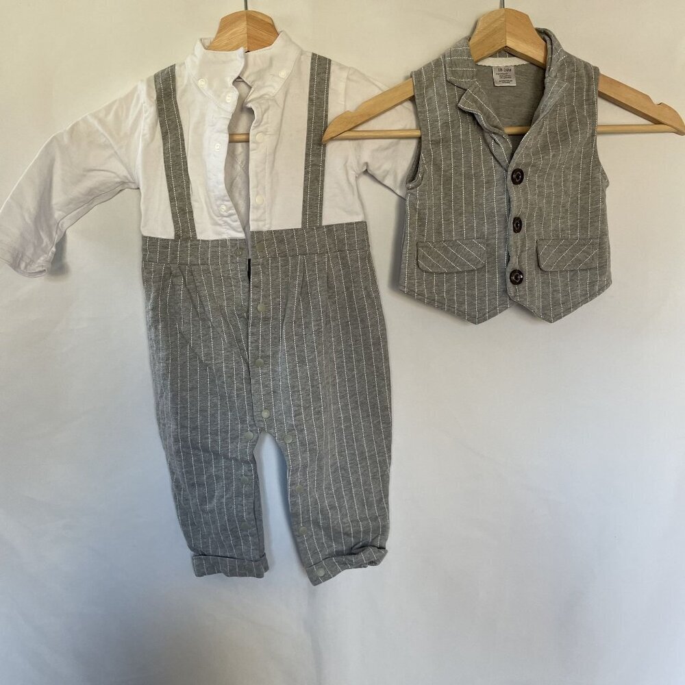 Toddler formal wear two‎ piece suit set cotton spandex size 18-24M comfortable